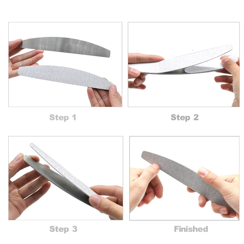 50Pcs/Lot Replaceable Nail File Strong Sandpaper Pedicure Limes Professional Removalble Pads With Metal Board For Manicure Tools 250324