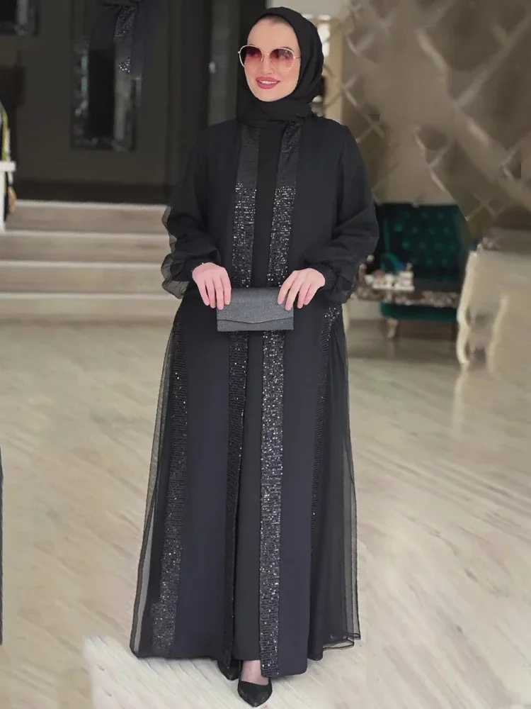 Muslim Modest Women Dress Jalabiya Vestidos Eid Ramadan Arabic Long Robe Dubai Islam Morocco Kaftan Abayas Cardigan Dresses 2024 X2505141