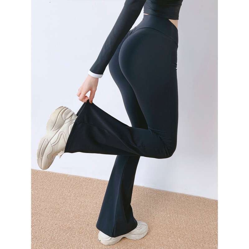 Women Yoga Pants New Peach Hip Fitness Pants For Women Yoga High Waist Tight Wide Leg Flared Pants Quick Drying Running Exercise Can Be Wearing Extern