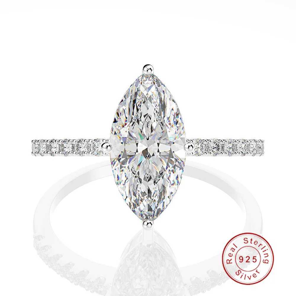 Promise Marquis cutting 3ct simulated diamond ring 925 sterling silver engagement wedding ring womens jewelry Christmas giftXJ250327
