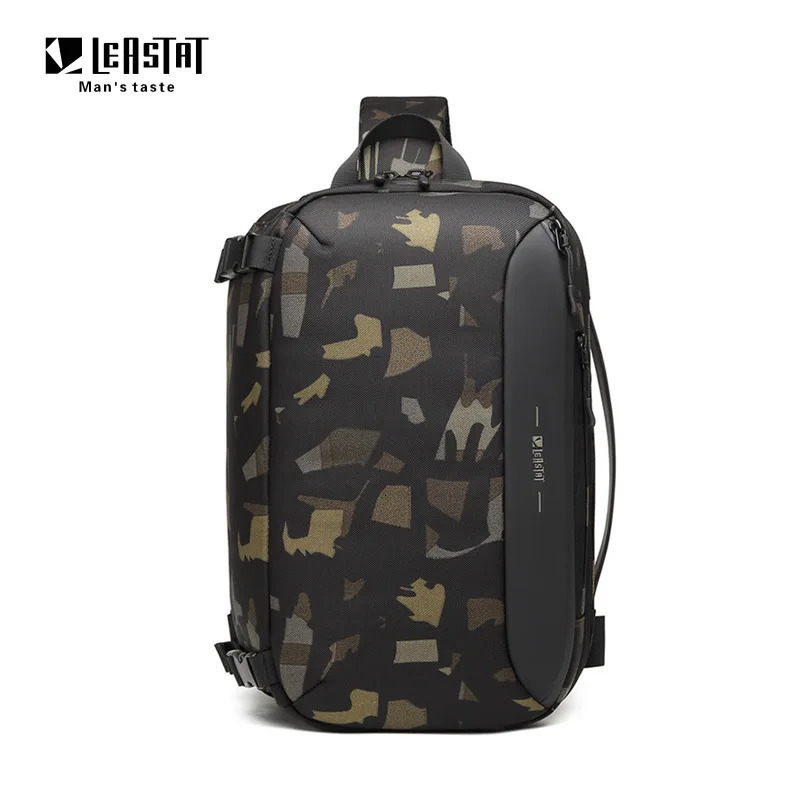 Mens Cross Chest Bag USB Charging Body Business Travel Messenger 250326
