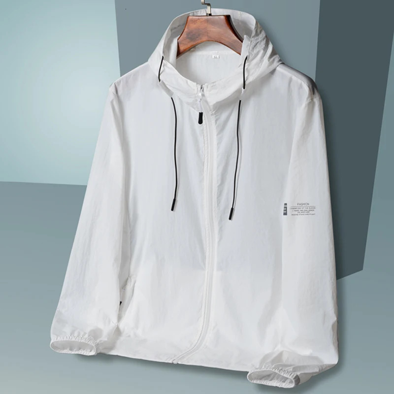 Summer hooded jacket mens and womens sun protection suit fishing hunting quick drying skin windproof machine 250327