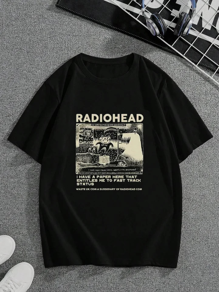 Creative letter printing poster neutral pure cotton loose highquality Tshirt 250327