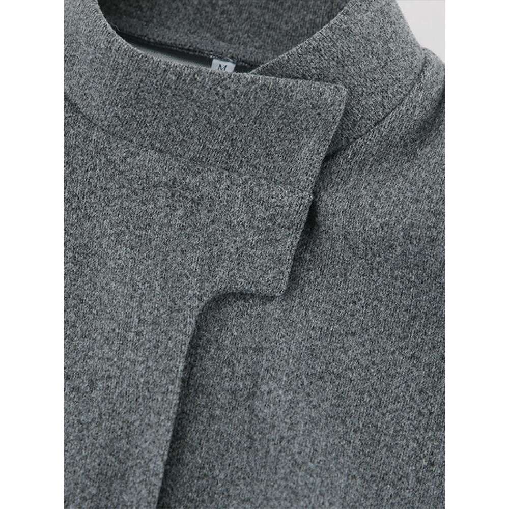 Women's Coat Fashion Stand Collar Women's Woolen Short Coats Casual Single Breasted Long Sleeve Coat Female Autumn New Commuter Outwears