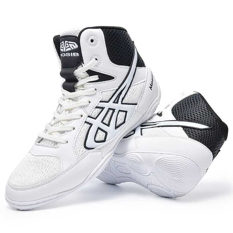 New Arrival Professional Boxing Shoe Competition Training Mens Wrestling Shoes Fighting Sanda Weightlifting Squatting Shoes Z250327