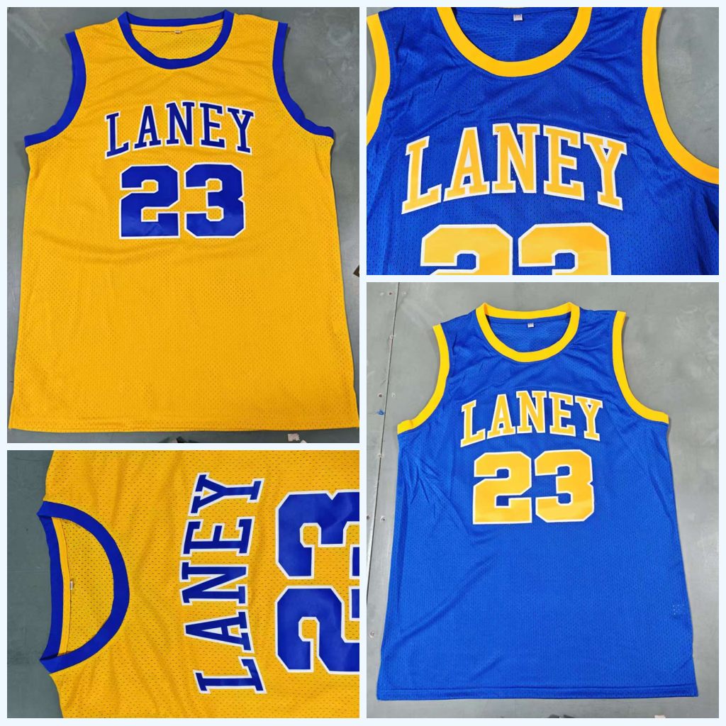 In Stock Laney 23 Embroidered Polyester Sports Basketball Jersey Crew Neck Loose Fit Basketball Tank Top For Daily And Training Wear Men
