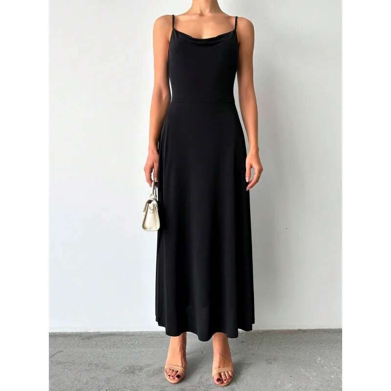 Dongdumaoyi Dames Sexy Elegante Lente Zomer Nieuwe Eenvoudige Mode Sling Midi Jurk C