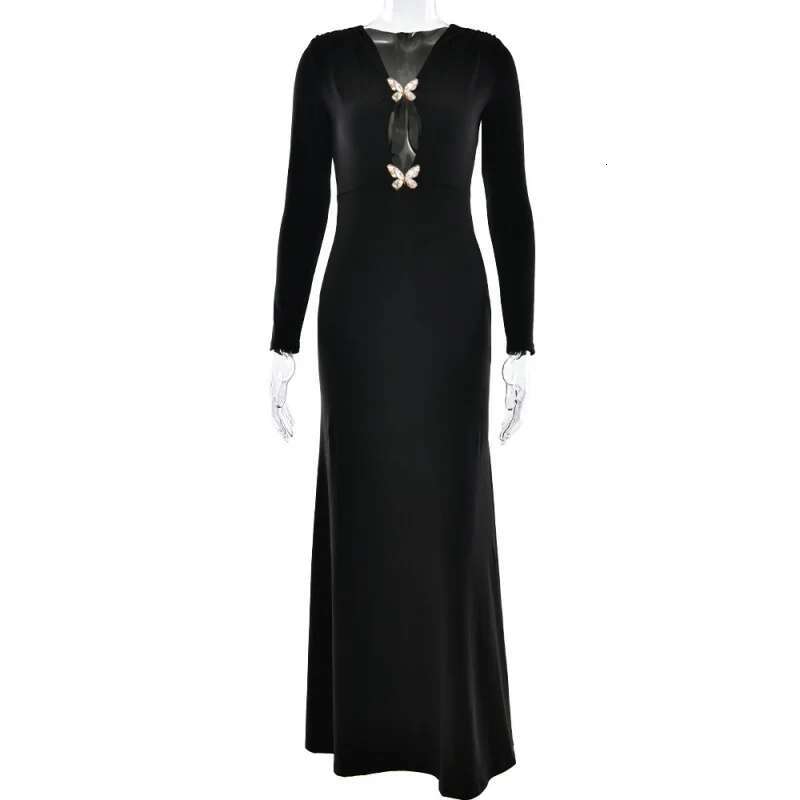 Dongdumaoyi Lente Nieuwe Bestseller Bodycon Lange Jurk Mode Sexy Mouwen Shirred Slanke C