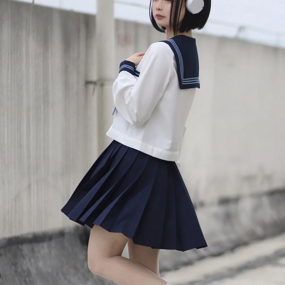 Sakurai Yigao Original Three Sailor Set Jk Uniform Academy Windbreaker Long Sleeve Short Shirt 250326
