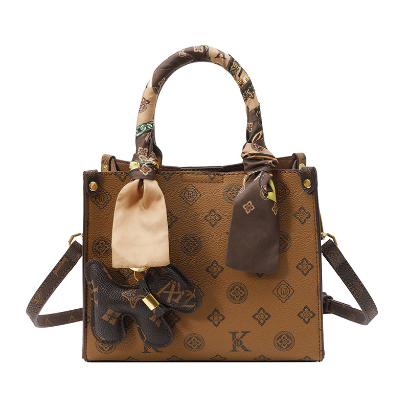 design bag 2025 Retro textured printed shoulder bag for women fashionable commuter ladies' crossbody bag