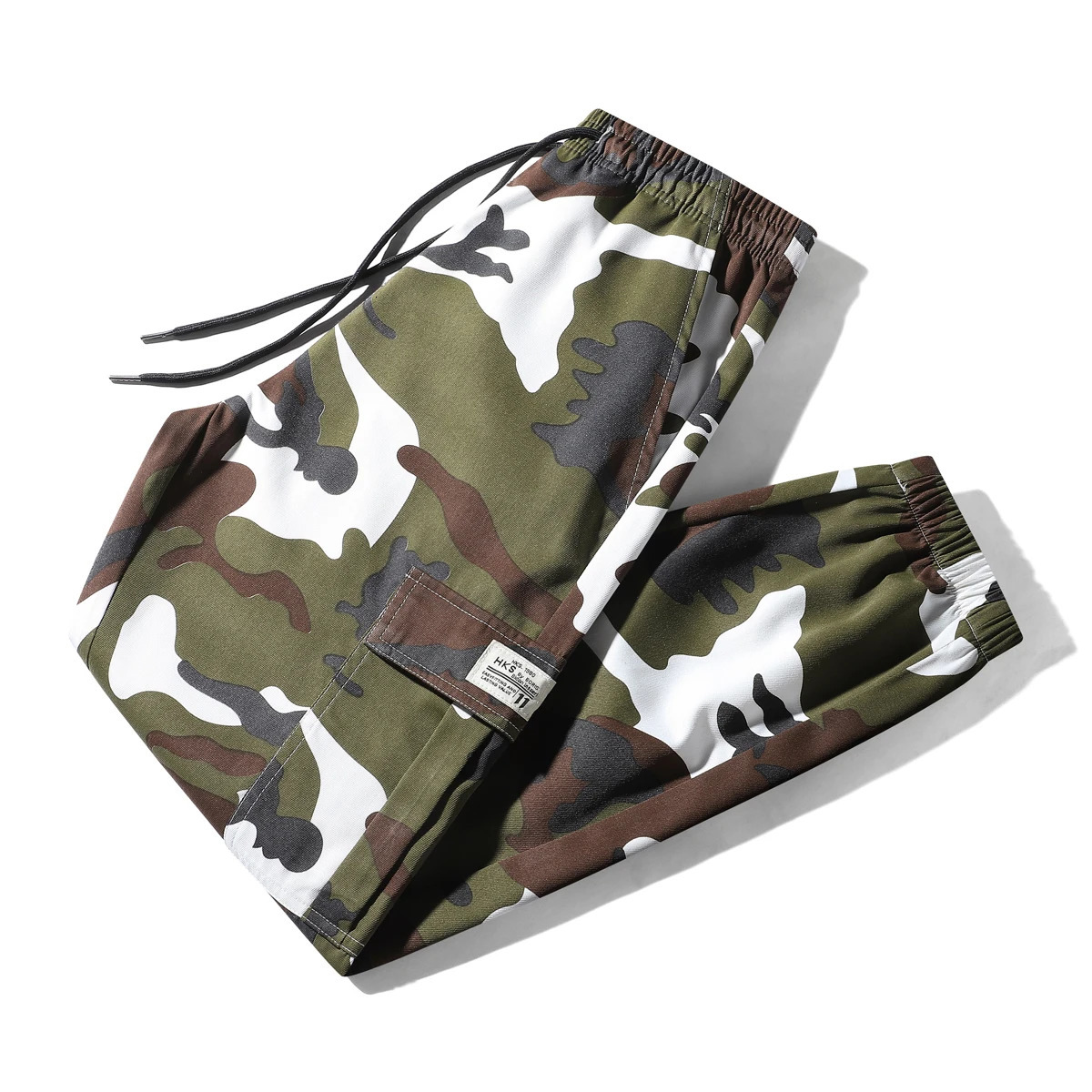 Sports Jogger Mens Large Cargo Pants Gym Trouser Camo Multi Pocket Military Full Length XXS3XL 250327