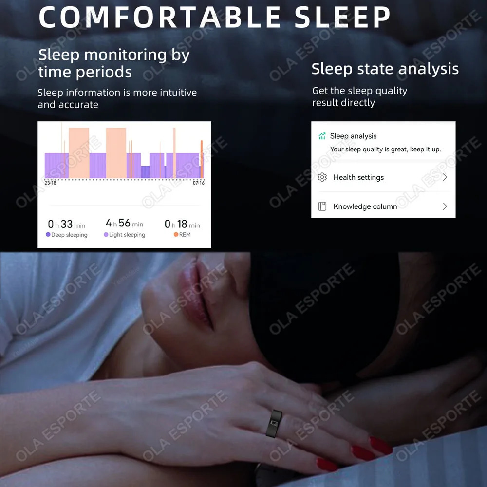 Smart Ring NFC Ring Health Fitness Tracker Ceramic Health Ring Sleep Tracking Heart Rate and Blood Pressure with Charging Box 250322