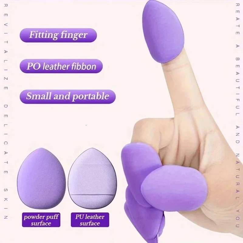 12Pcs Makeup Sponge Velvet Triangle Powder Puff Face Finger Puffs Mini Beauty Egg Liquid Foundation Tools Make Up Accessories 250317