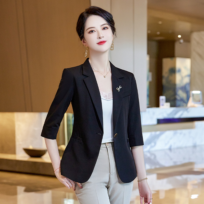 M326Chic Springtime and Summerville Business Attire - Compact Korean Design Woman's Blazer Set