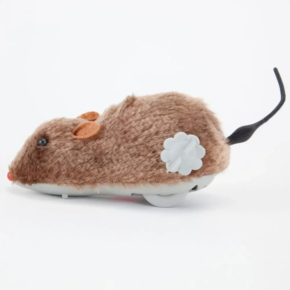 1Pc Fun Plush Mouse Running Toy Cat Dog Tail Pet Children Random Color 250312