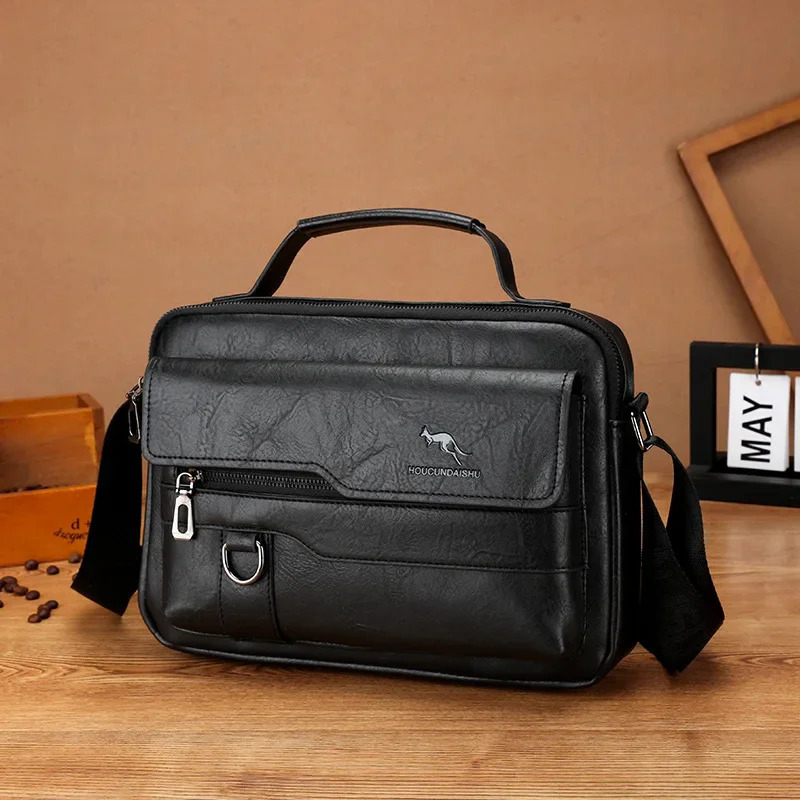 y kangaroo messenger bag mens leather casual cross body brown black business shoulder handbag 250326