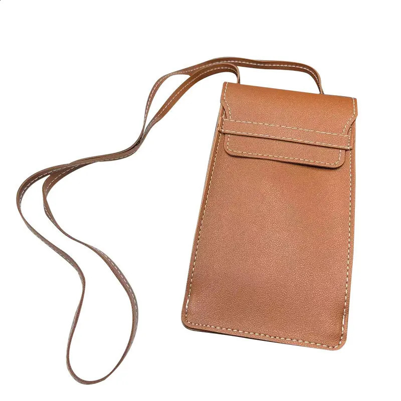 Super Fashion Girl Glasses Sunglasses Bag Brown PU Leather with String for Outside Travel Activities Goggles Storage 250326