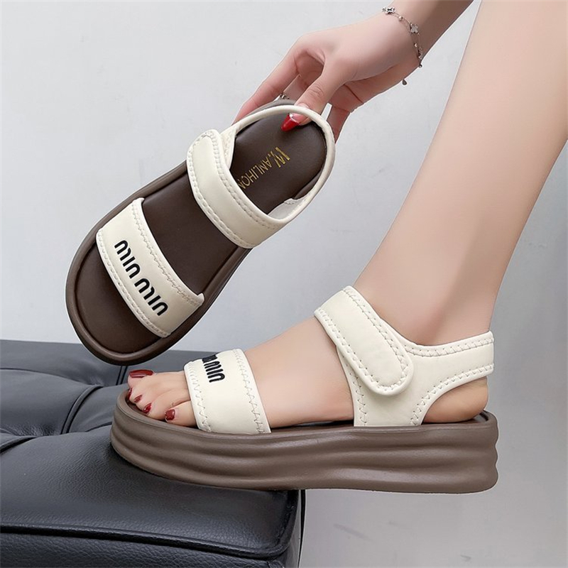 free shipping designer Sandals for woman summer breathable casual classic black beach shoes