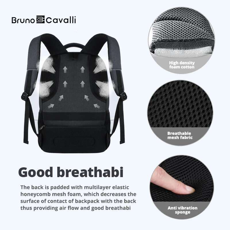 Business Travel Anti Theft Slim Durable 15.6/17 Inch Laptop Backpack With USB Charging Port College School Bag For Women & Men