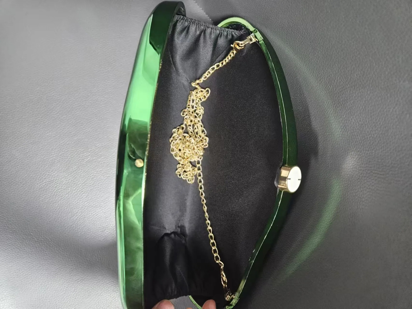 greenblacksky bluegold acrylic clutch wallet party bag 250326