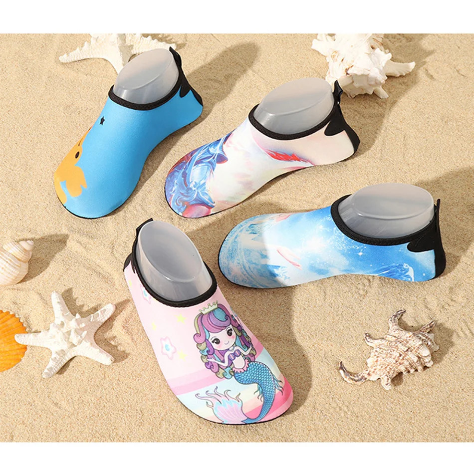 Children Beach Shoes Baby Soft Floor Indoor Slipper Snorkeling Swim Socks Boys And Girls Anti-Slip Home Barefoot Kids Slippers 250326