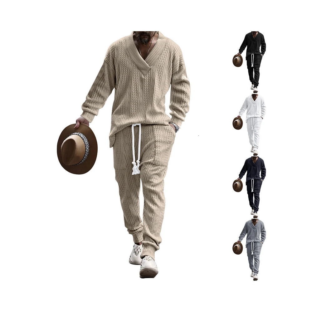 Solid color jacquard mens long sleeved casual Japanese clothing for spring and autumn loose shopping fashion 250326