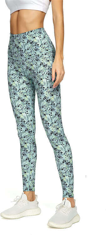 Women Yoga Pants Hot Selling Printed Waisted And High Elasticity Patchwork Sports Yoga Leggings YJ