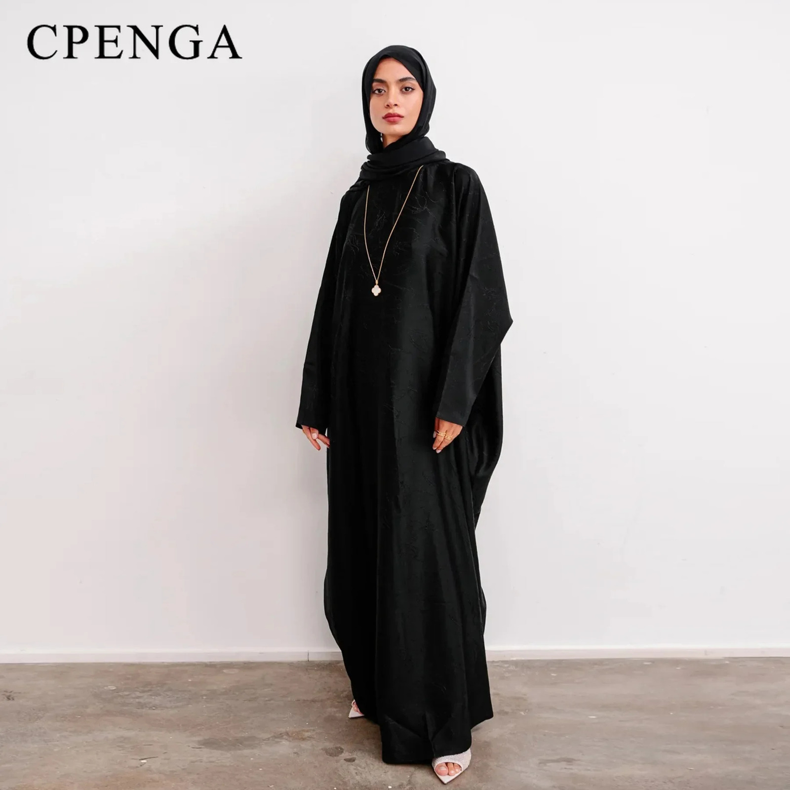 Deluxe 2piece Muslim costume suit suitable for womens Ramadan Dubai headscarf Abaya dress Islamic party Kaftan gown elegant 250326