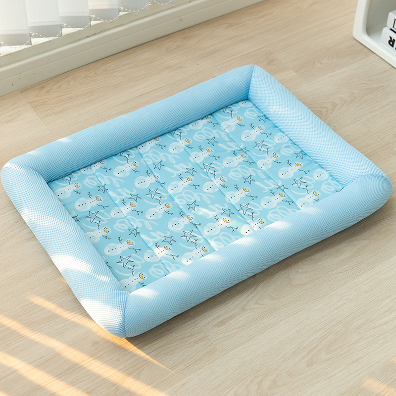 Summer Dog Bed Mat Super Cool Ice Pad Mat For Dogs Cats Blanket Sofa Breathable Ice Silk Pad Kennel Pet Summer Washable Bed