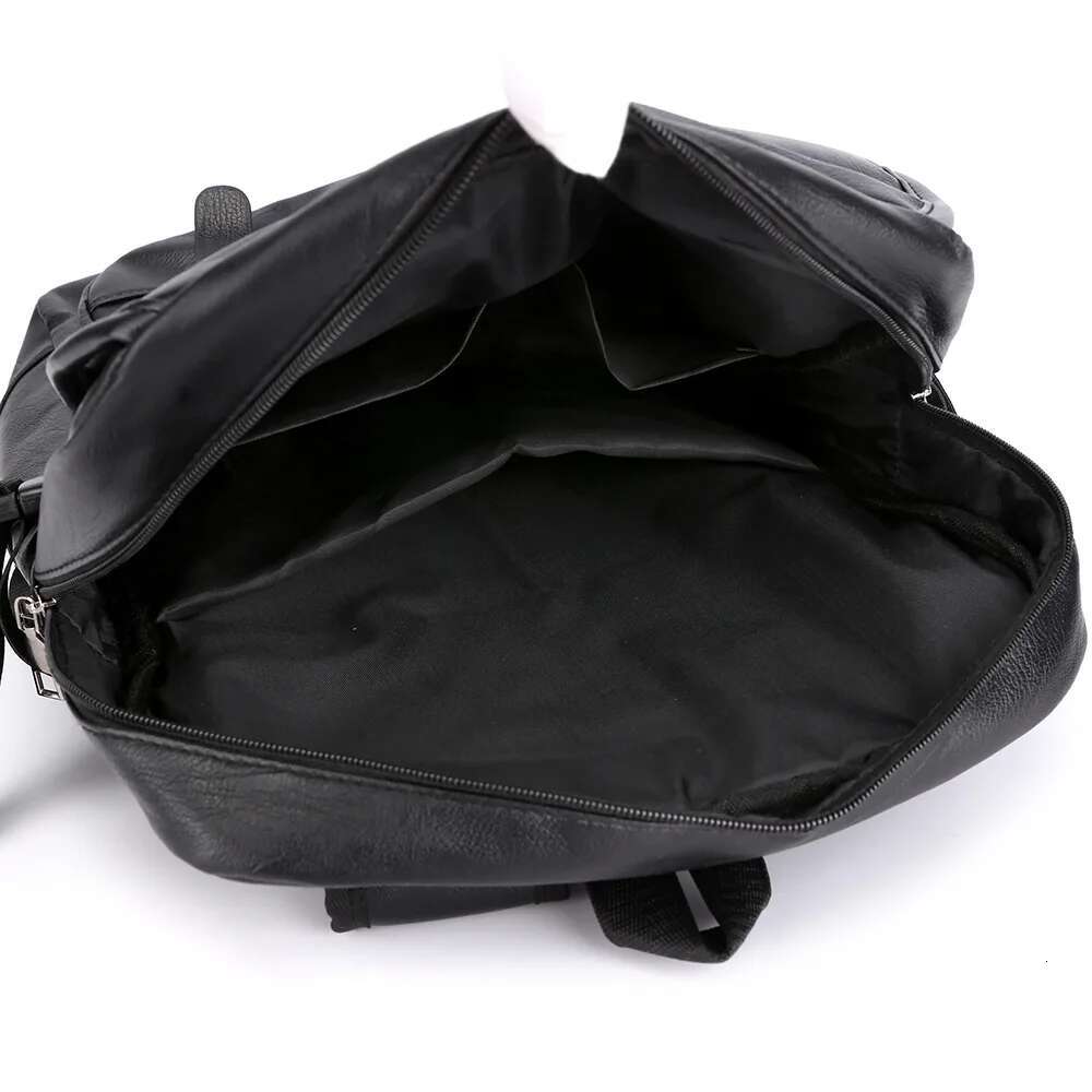 Tilorraine Traveg Business Men's PU Backpack Fashion Leisure Student Schoolbag Leather Vintage Shoulder Bag Men