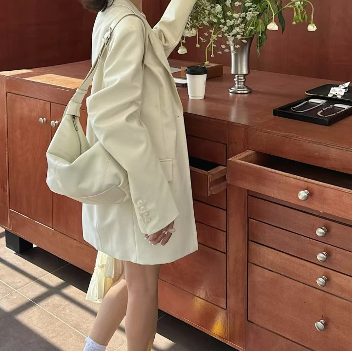 New Classic Casual Beige Color Lamb Skin Hobo Tote Soft 100% Real Leather Sheepskin Women Shoulder Bag Leisure Handbag