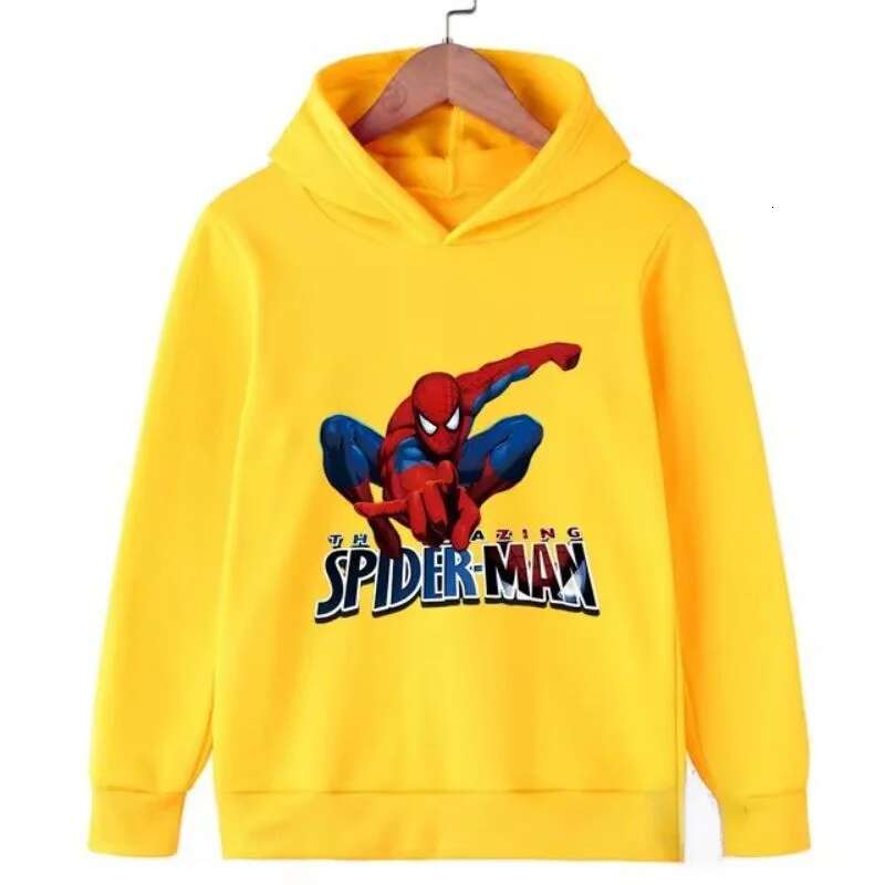 Ddmyshoesvip Children Hoodies Pullover Cartoon Spider Man Printed Kid Casual Tops Spring Autumn Boy Girl Clothing Fashion Sweatshirts