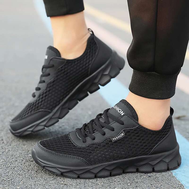 Summer Sneakers Fashion Breathable Casual Flat Outdoor Non-Slip Walking Men Shoes Tennis atos Hombres