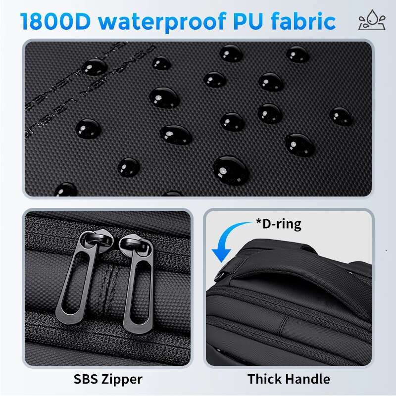 FENRUIEN New Men 3.0 USB Port Charge Large Capacity Multifunction Schoolbag Business Waterproof Backpack