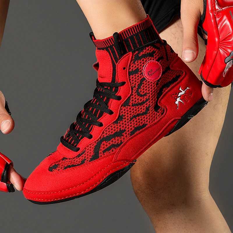 New Arrival new mens wrestling shoes anti slip and breathable boxing sports shoes wrestling training shoes wear-resistant combat sports shoes Z250327