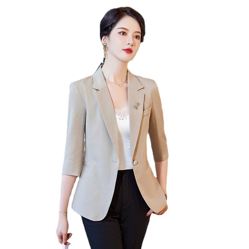 M326Chic Springtime and Summerville Business Attire - Compact Korean Design Woman's Blazer Set