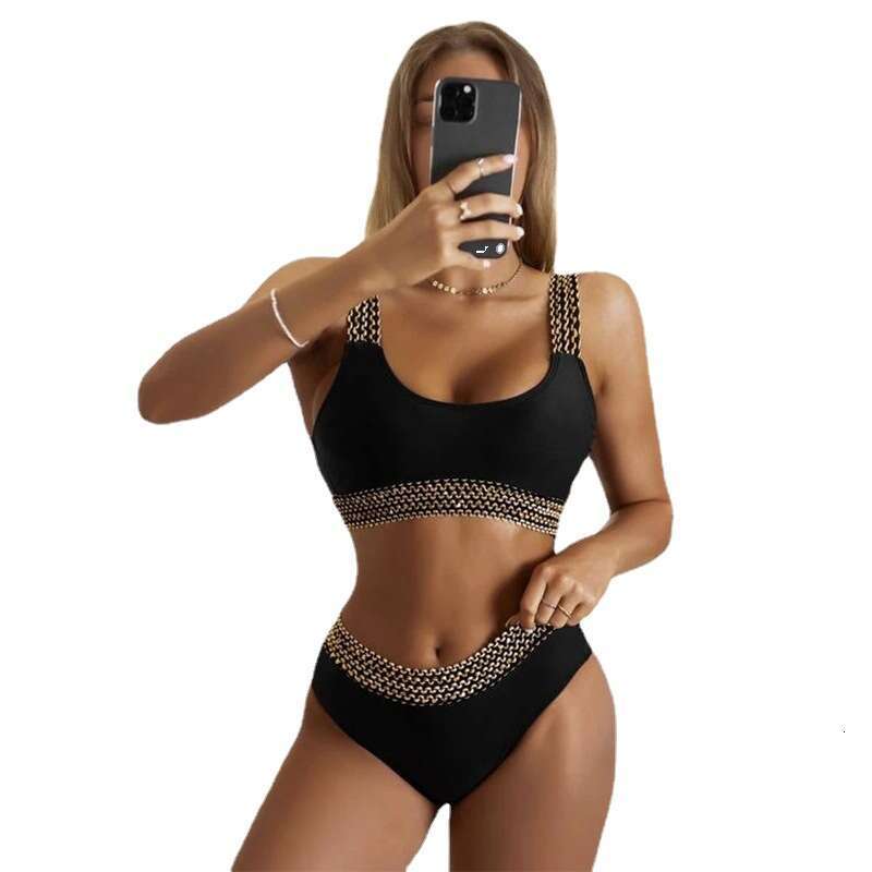 Bikini Sexy Waist Women High Cut Swimsuit Female Padded Bathing Suit Solid Swimwear Two Piece Beachwear Swimming Summer