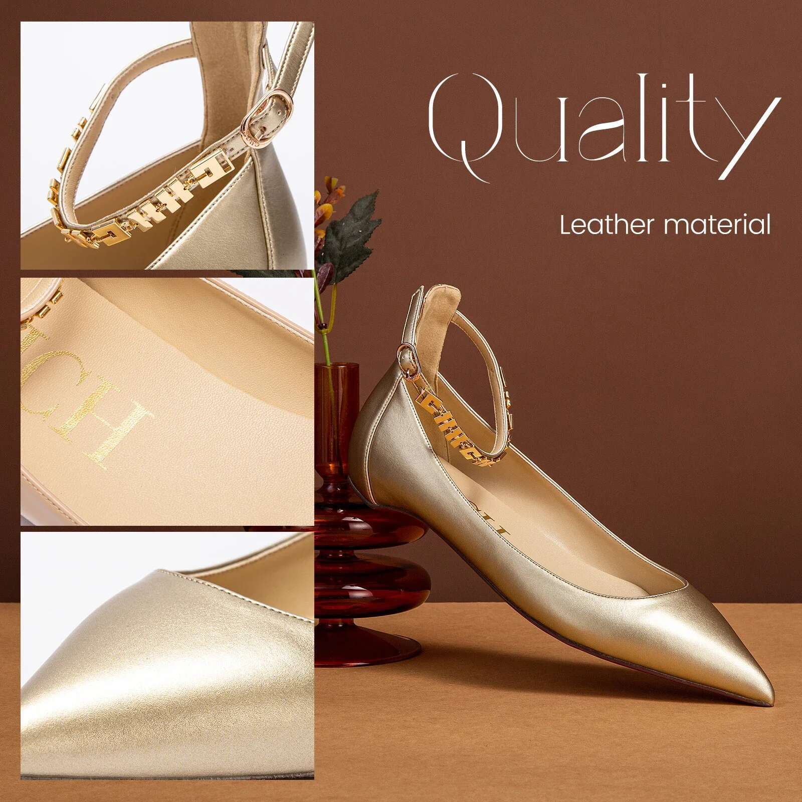 Banquet Business Design Women's New Bright Low Heel Shoes