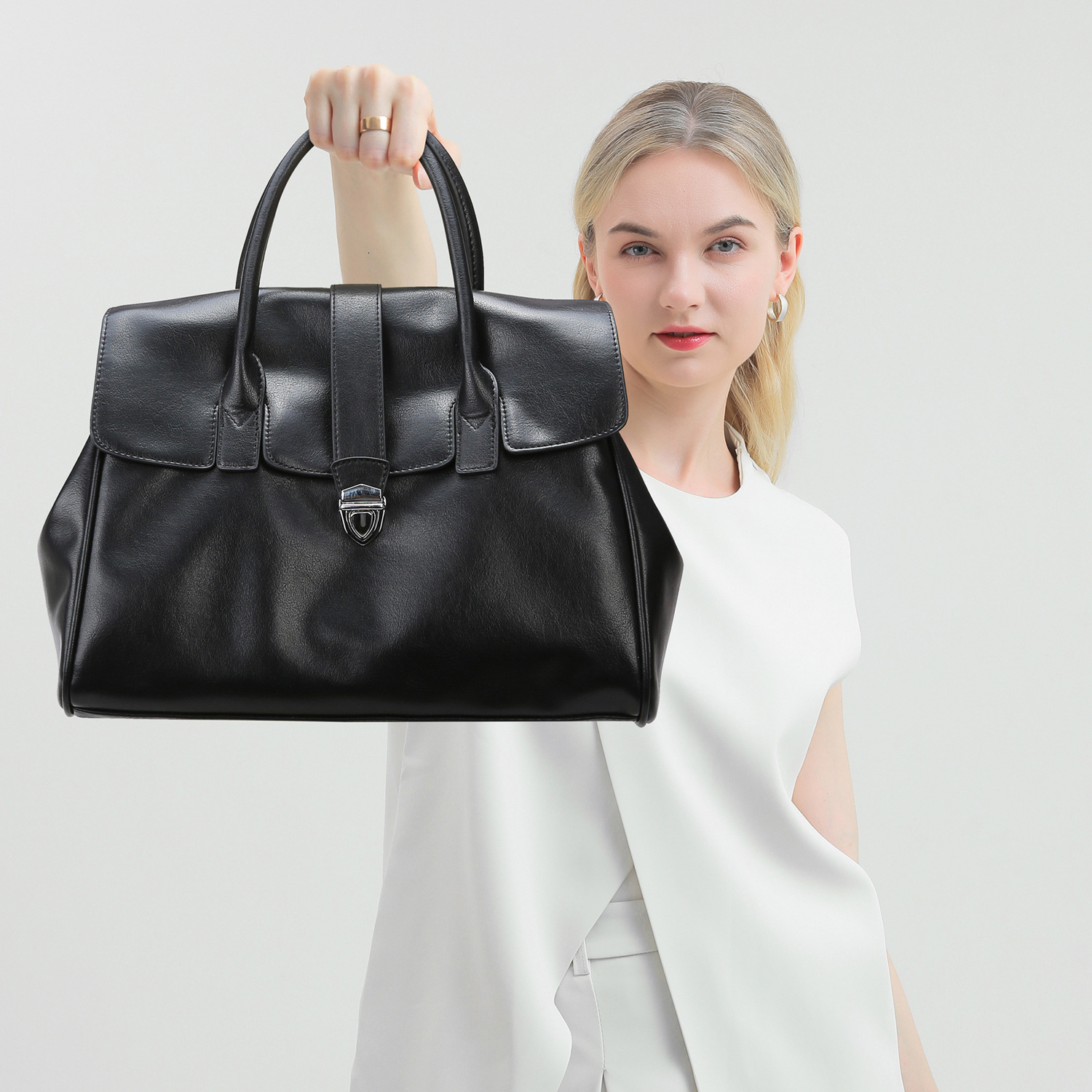 Handbag For Women, 2024 Autumn Winter New Soft Leather Tote Bag, High-End And Large Capacity Commuting Women's Bag