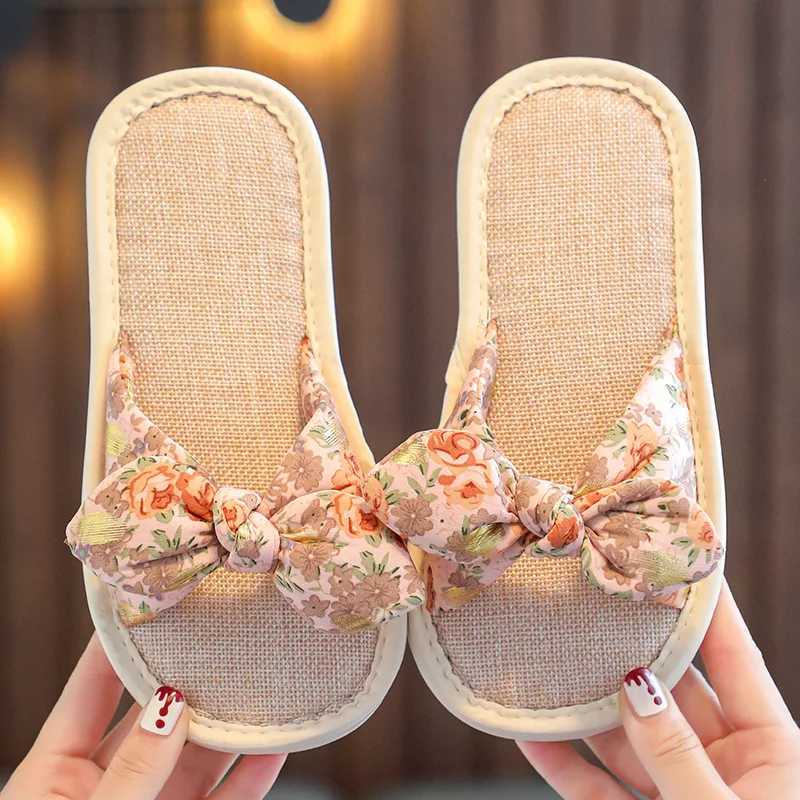 Slipper Childrens linen slippers Spring and autumn Girls Day series Sweet agricultural small perfume house S25326
