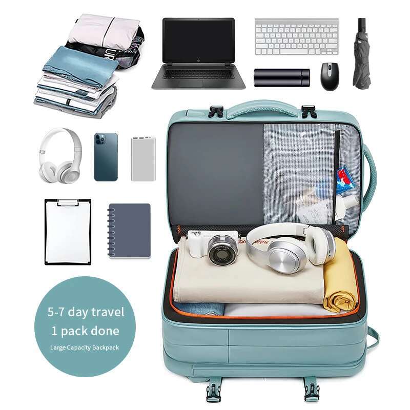 Travel Men Expanded 39L Hiking Business Laptop For Women USB Charging 17 Inch Waterproof School Backpack