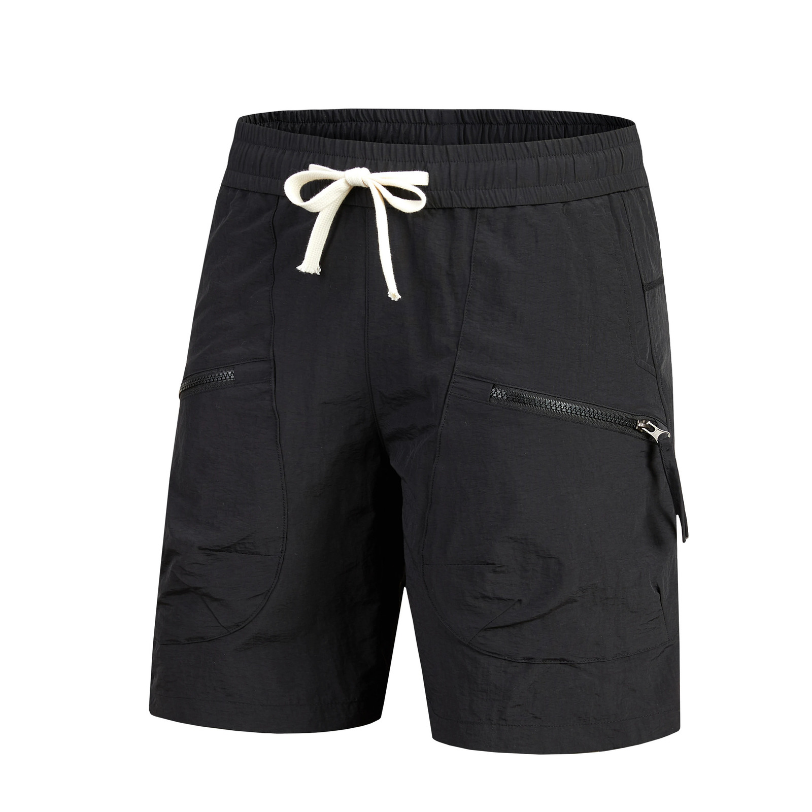 Summer ultrathin cargo shorts mens quick drying beach solid street outdoor sports and leisure drawstring board 250327