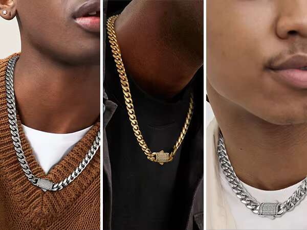 Solid 18K Gold Plated 12mm Miami Italian Cuban Necklace 5A CZ Hip Hop Jewelry Women Stainless Steel Cuban Link Chain Men Alxeyb