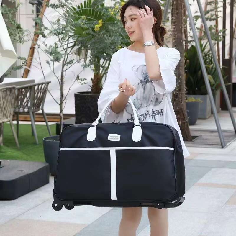 25 Hot Selling Wheel Handcart Portable Oxford Men's and Women's Rolg Lage Bag Fashion Waterproof Travel Box
