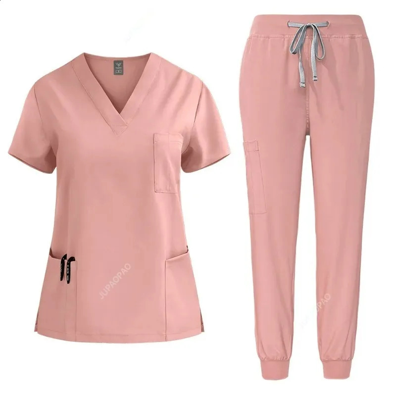 Nurse Uniform Female Hospital Doctor Male Sports Shirt Nursing Pants Neutral Workshop Beauty Spa Work Clothes 250326
