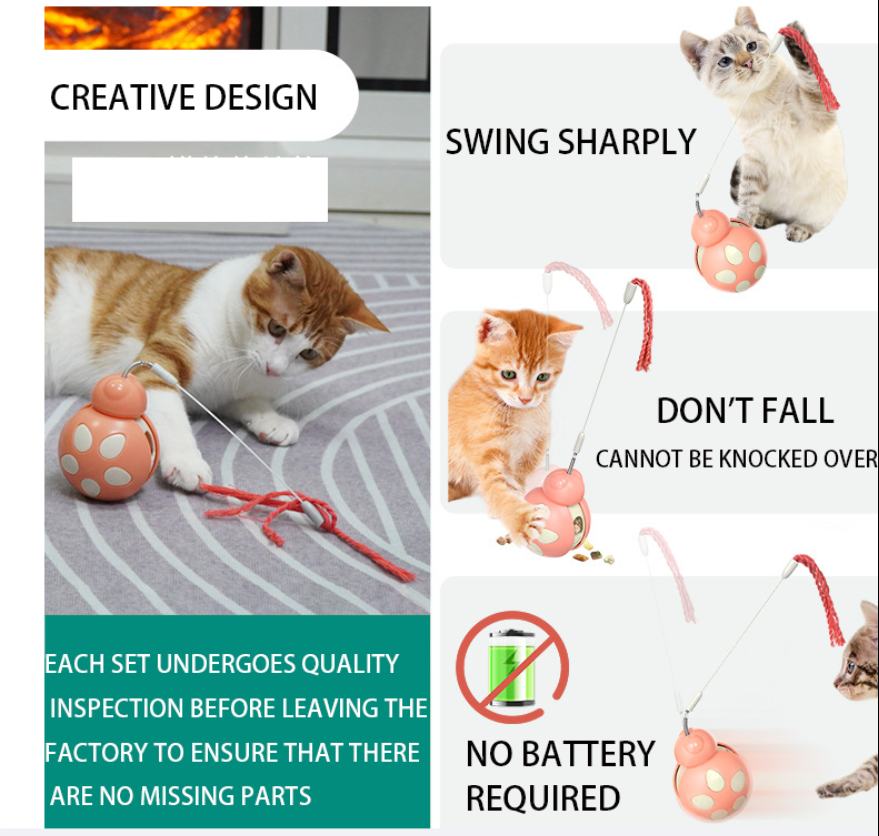 The bright cotton rope of the cat teasing stick attracts the cat's attention and accompanies it to play, suitable for small cat pet supplies