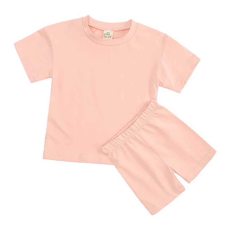 Series Little Boys Babys Girls Clothing 2-piece Sportswear Set Oversized Short Sleeves Cotton T-shirt+Shorts Sportswear LegsT250327