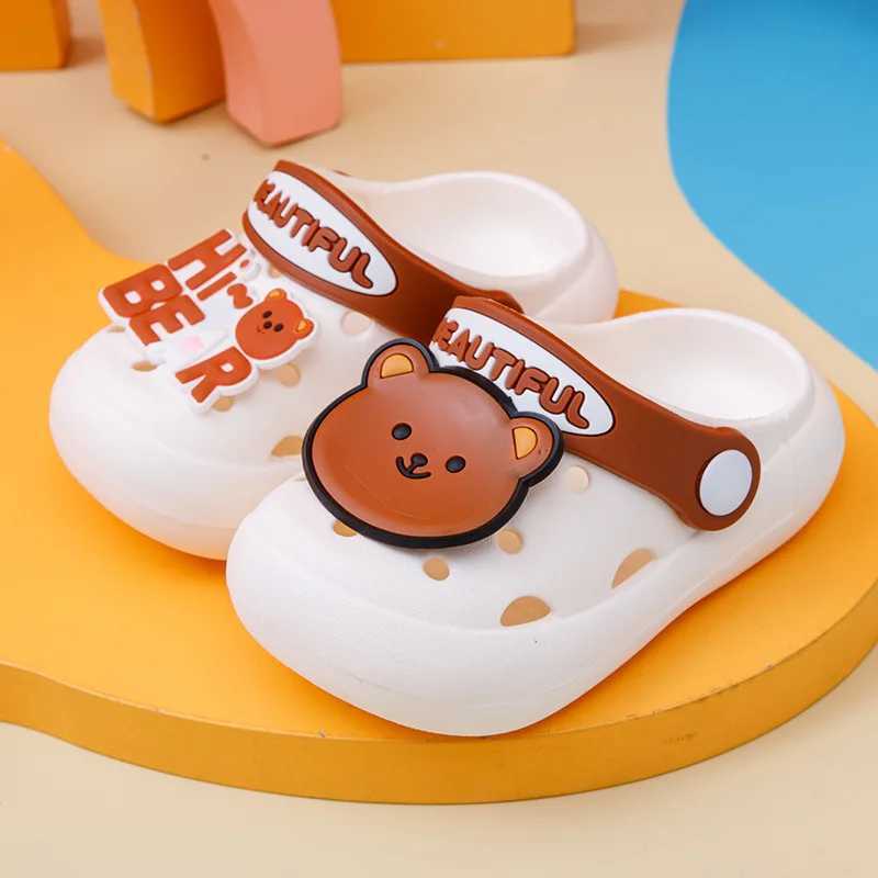 Slipper Cartoon Home Sliding Block Childrens Fashion Cute Soft Bottom Non slip Sandals Summer New Design Baby Shoes Neutral PVC Round Head Sliding Blo