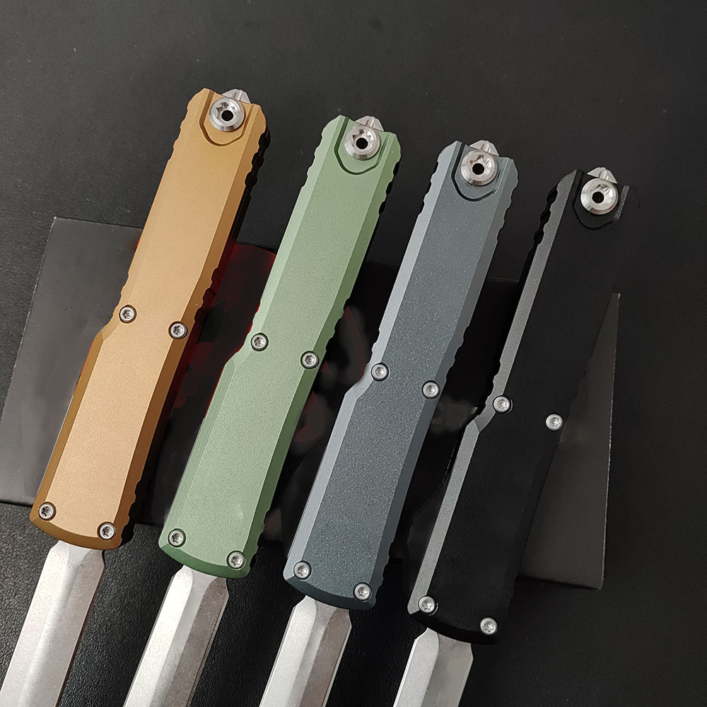 High End UTZBP Tactical Knife D2 Stone Wash Blade CNC Aviation Aluminum Handle Outdoor Camping Hiking EDC Pocket Knives with Nylon Sheath
