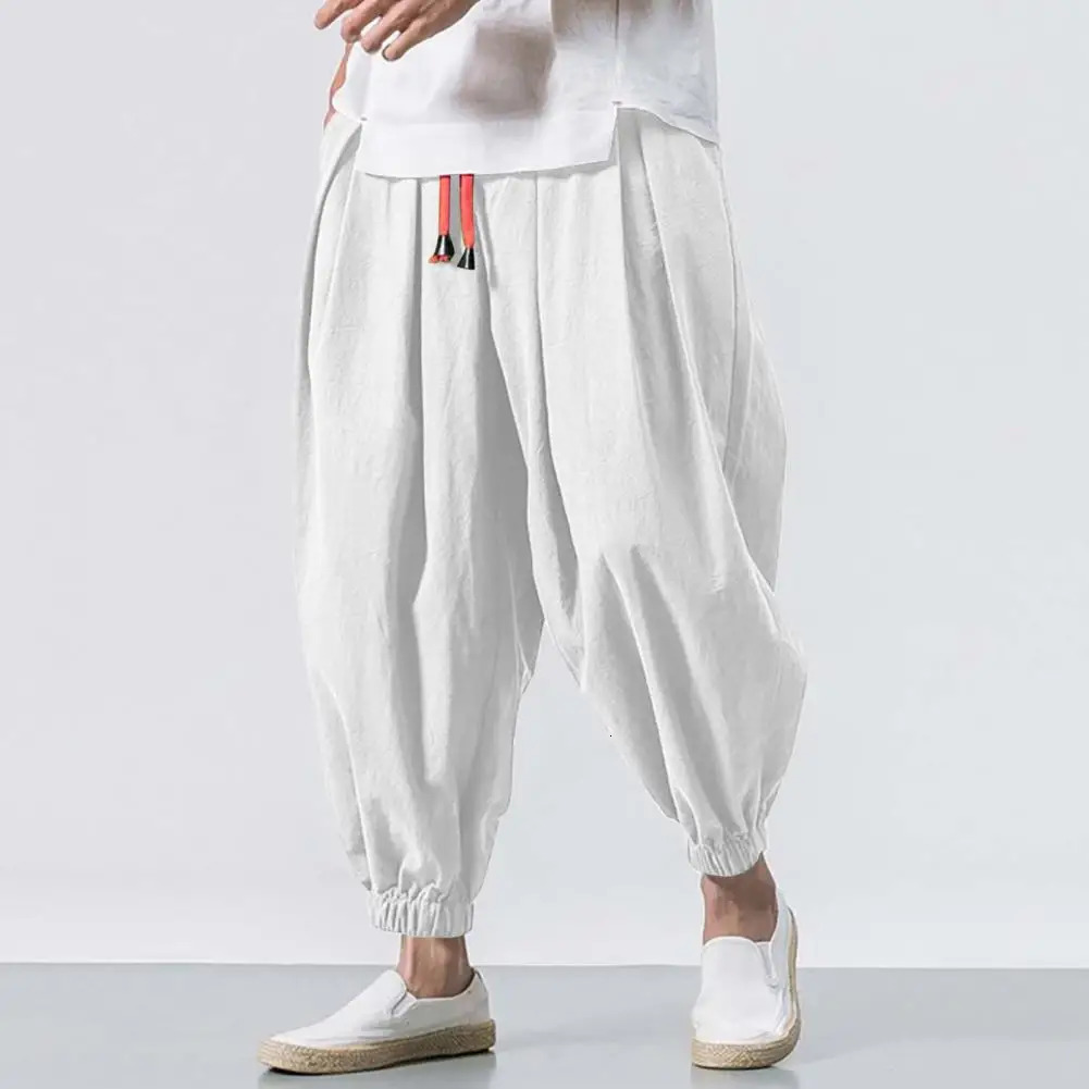 brushed harem pants mens loose jogging Japanese 250327